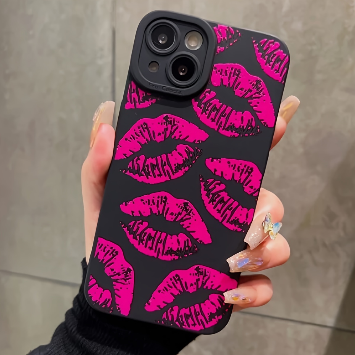 Samsung Galaxy A55 - Custodia di Lusso con Motivo Labbra