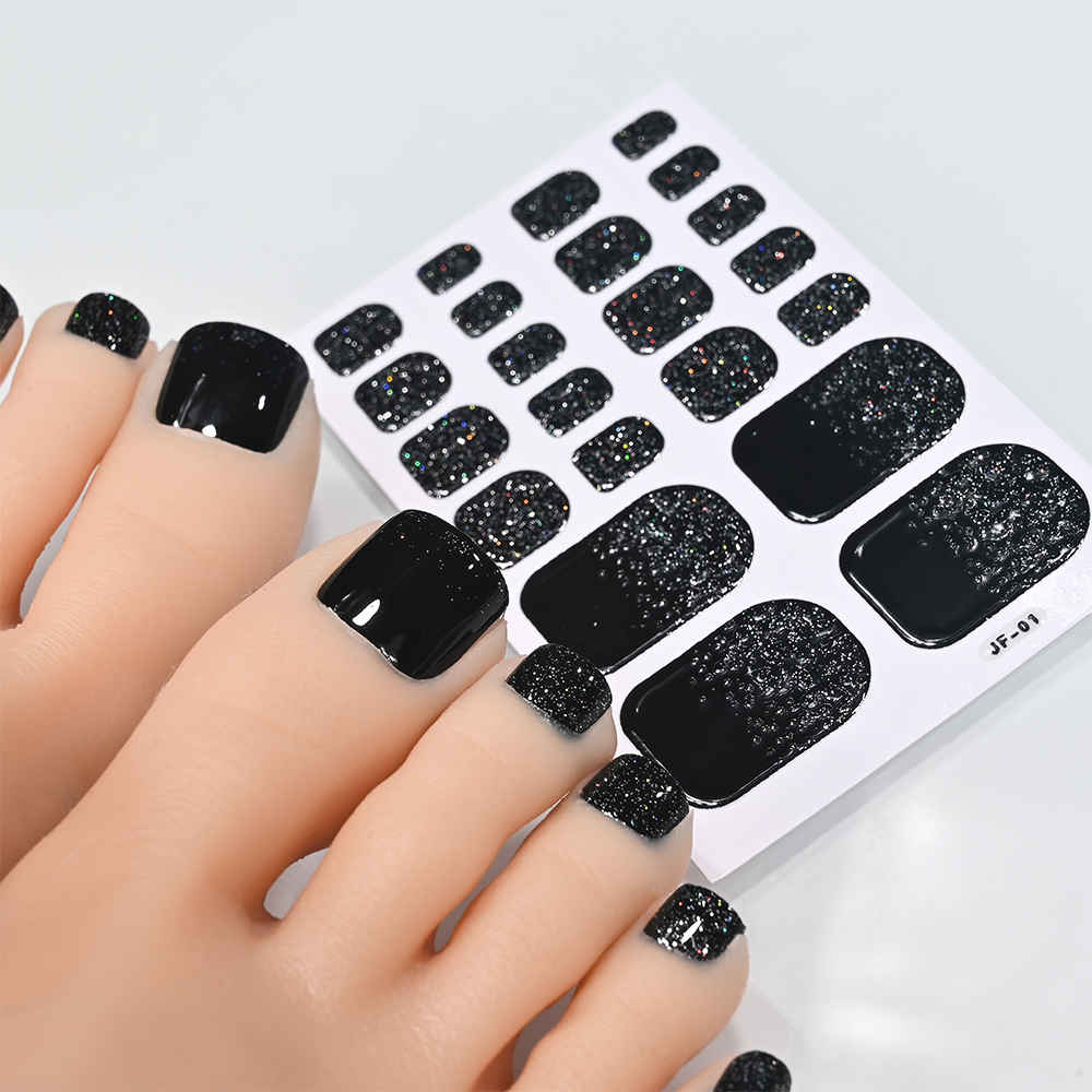 22 punte Glitter Toe Nail Stic - Full Cover Adhesive recensione e prezzo